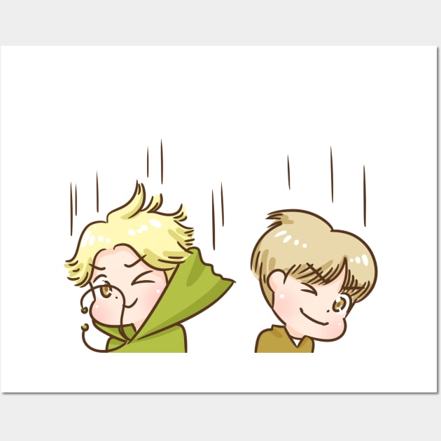 Jimin & Taehyung Run BTS Wall Art by Oricca